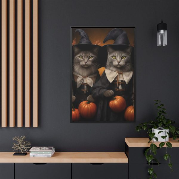 4901129766494013118_2048.jpeg Halloween Witch Cats Framed Canvas