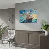 4932493609377666007_2048.jpeg Vintage Sail Ship Stained Glass Poster
