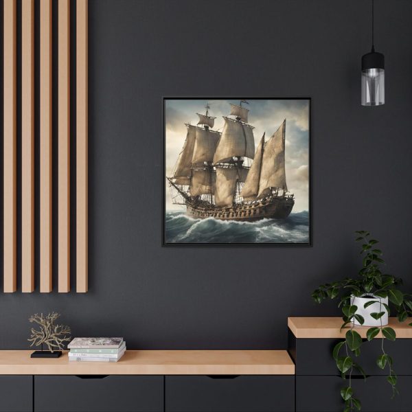 4978933396492674379_2048.jpeg Ancient Sail Ship In Ocean Framed Canvas