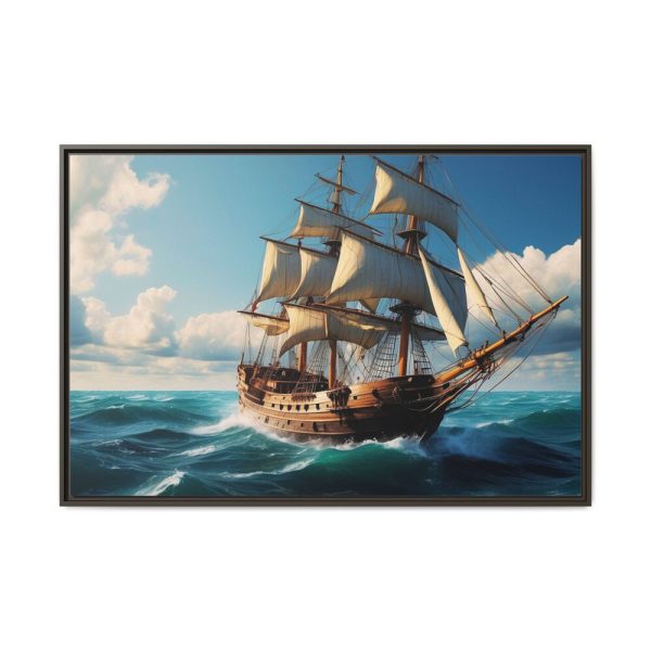 5150080450007364420_2048.jpeg Antique Sail Ship In Ocean Framed Canvas