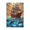 533278397966159683_2048.jpeg Dolphins And Ship Art Print Poster