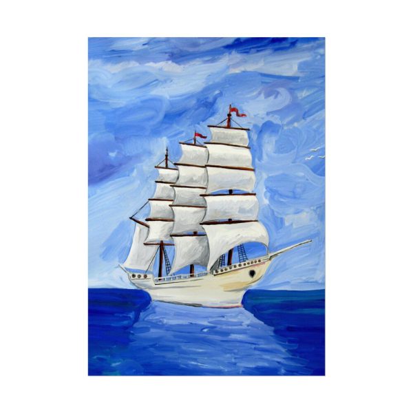 5353474485761932709_2048.jpeg White Sea Sailing Ship Poster