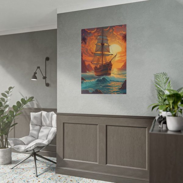5383784561923526591_2048.jpeg Vintage Pirate Ship At Sea Art Poster