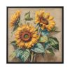 Vintage Sunflower Art Print Framed Canvas