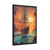 5401132451589043428_2048-1.jpeg Vintage Pirate Ship At Sea Art Framed Poster