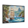 5409048706423695522_2048.jpeg Sail Ship Near Tropical Island Framed Canvas