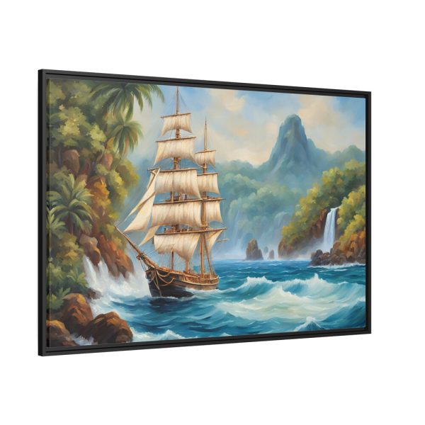5409048706423695522_2048.jpeg Sail Ship Near Tropical Island Framed Canvas