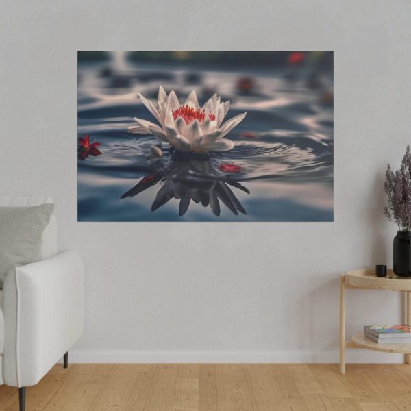 Water Lily Flower Blossom Pond Standard Canvas