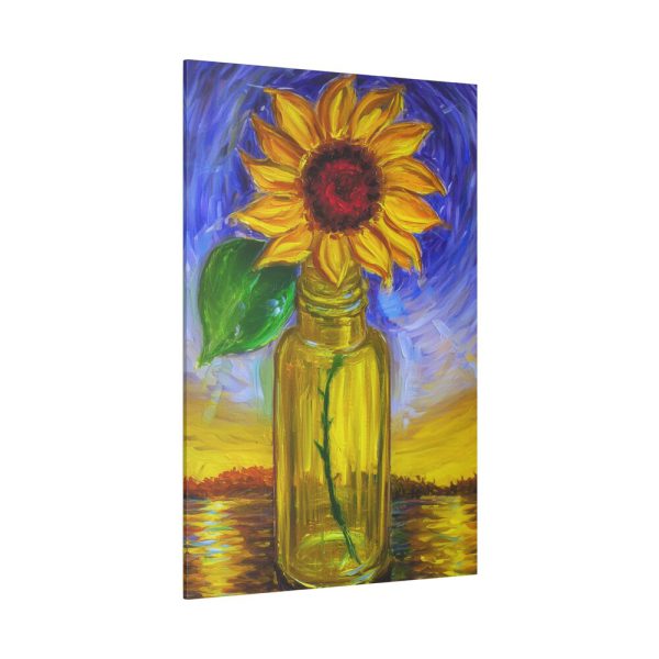 5506156611886519315_2048.jpeg Single Sunflower in a Bottle Standard Canvas