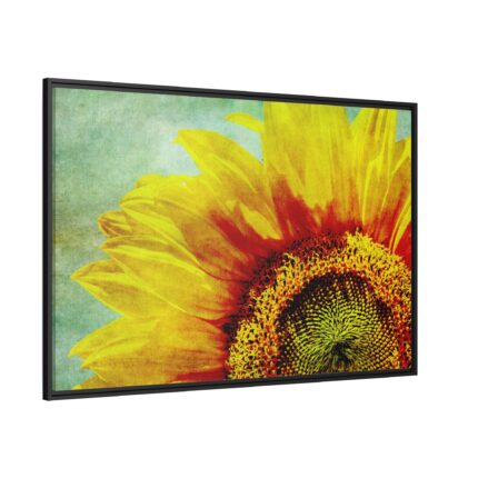 Sunflower Vintage Art Framed Canvas