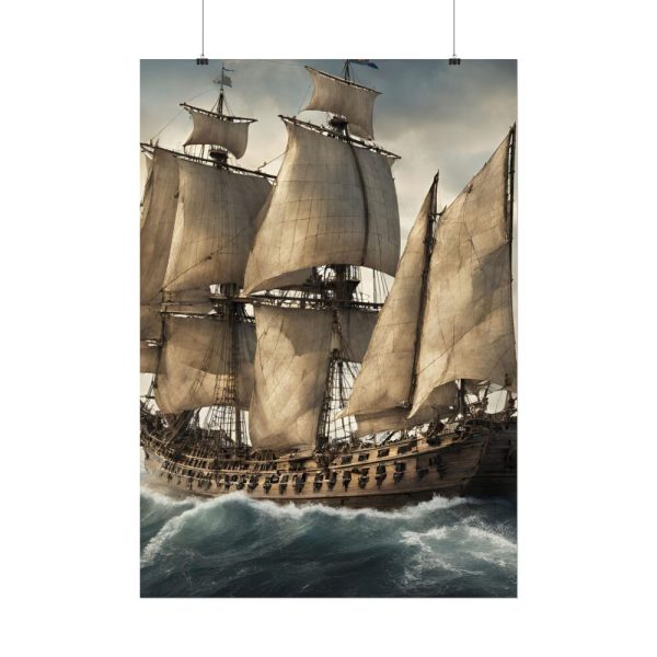 597414943411601758_2048.jpeg Ancient Sail Ship In Ocean Poster