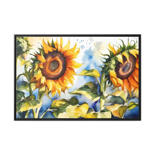 6161271264019791434_2048.jpeg Sunflower Floral Watercolor Art Framed Canvas
