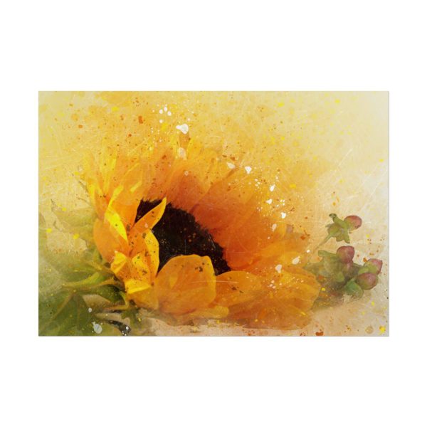 6218433824365833099_2048.jpeg Sunflower Watercolor And Splatter Poster