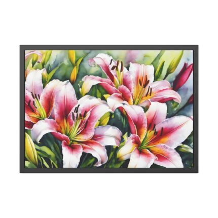 Lily Flower Blossom Art Framed Poster