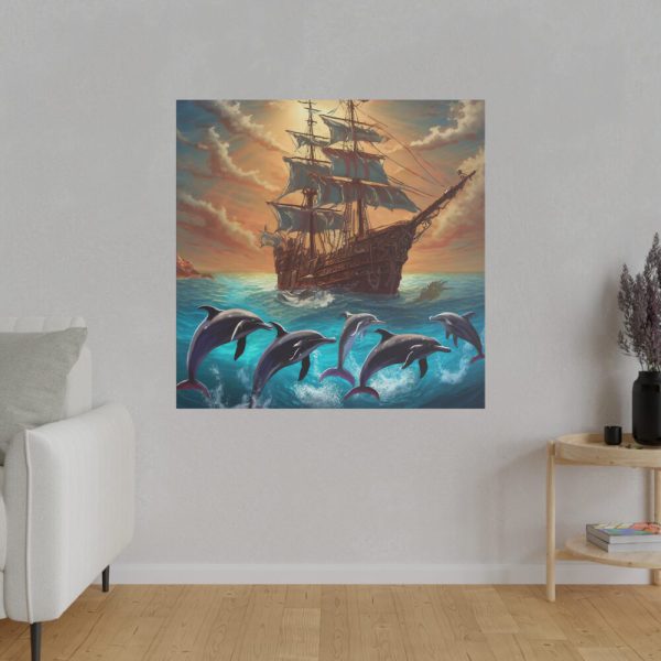623623439107433276_2048.jpeg Dolphins And Ship Art Print Standard Canvas
