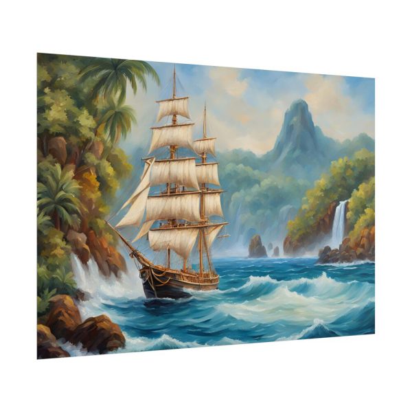 6277442419719965337_2048.jpeg Sail Ship Near Tropical Island Poster