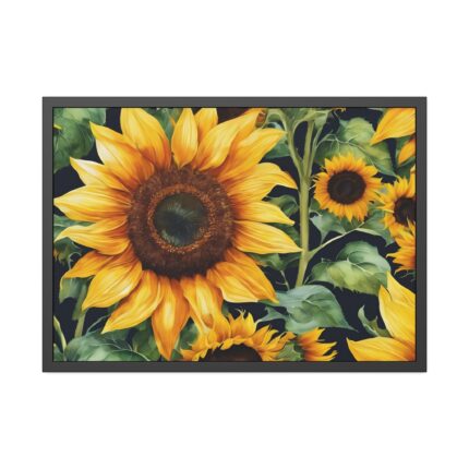 Sunflower Wildflower Blossom Framed Poster