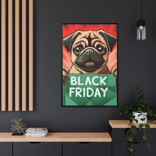 6400130522162500171_2048.jpeg Black Friday Dog With Bag Framed Canvas