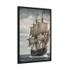 6402435285793669019_2048.jpeg Ancient Sail Ship In The Sea Framed Poster