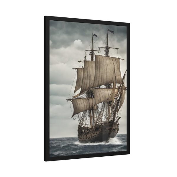6402435285793669019_2048.jpeg Ancient Sail Ship In The Sea Framed Poster