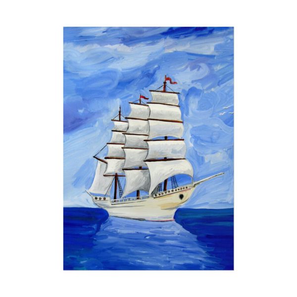 6424950327698432788_2048.jpeg White Sea Sailing Ship Poster