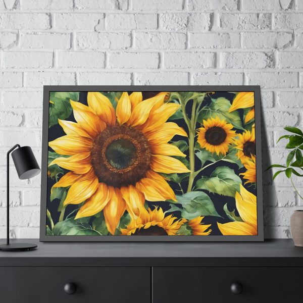 Sunflower Wildflower Blossom Framed Poster