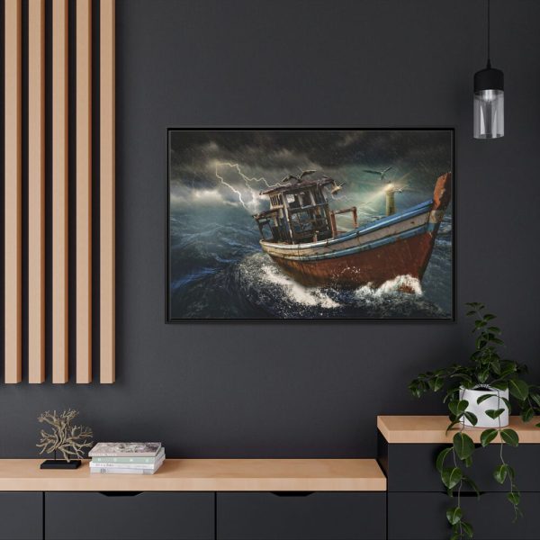 6562444889274503584_2048.jpeg Old Boat In Storm Framed Canvas