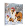 6702788308669707425_2048.jpeg Winter Collie Dog And Puppy Framed Canvas