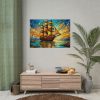6762224306430701843_2048.jpeg Digital Art, Stained Glass Old Ship Poster