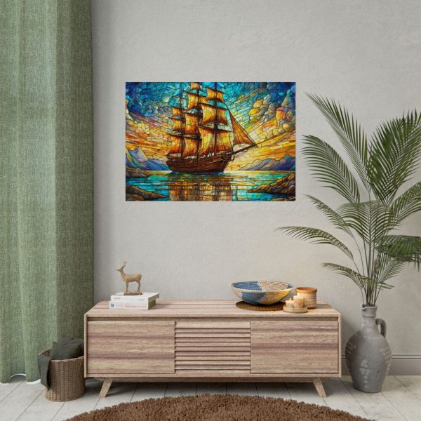 6762224306430701843_2048.jpeg Digital Art, Stained Glass Old Ship Poster