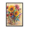 7004013230275507752_2048-1.jpeg Abstract Sunflower Sketch Art Print Framed Poster