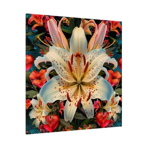 7140273373045400064_2048.jpeg Vintage Lily And Hearts Art I Standard Canvas