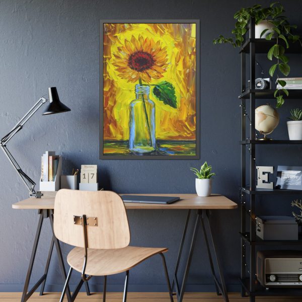 7147889076556585789_2048.jpeg Sunflower Textured Digital Painting Framed Poster