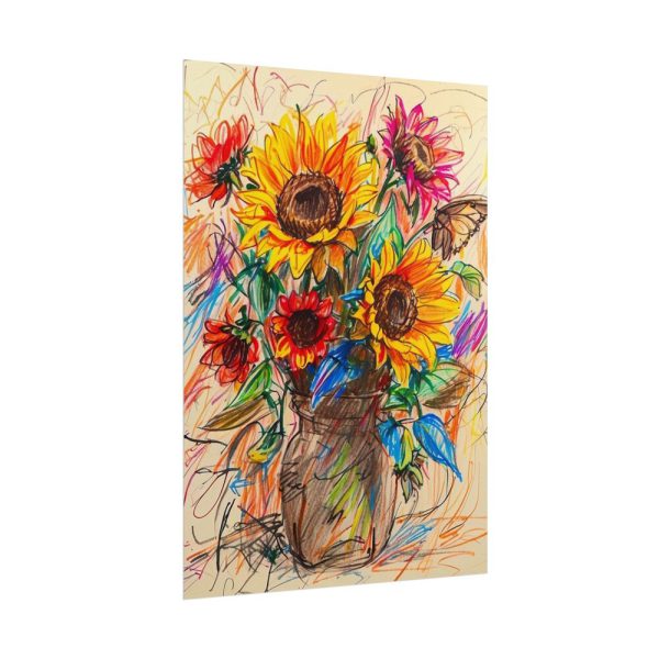 7235613959395146940_2048.jpeg Abstract Sunflower Sketch Art Print Poster