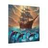 7511849481592649328_2048.jpeg Dolphins And Ship Art Print Standard Canvas