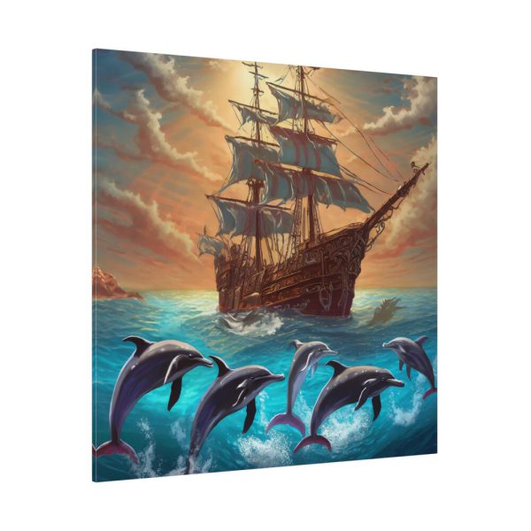 7511849481592649328_2048.jpeg Dolphins And Ship Art Print Standard Canvas