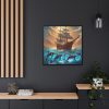 7519237912905517532_2048.jpeg Dolphins And Ship Art Print Framed Canvas
