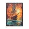 7615803203494606761_2048-1.jpeg Vintage Pirate Ship At Sea Art Framed Poster