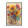 7741073301551646191_2048.jpeg Abstract Sunflower Sketch Art Print Framed Canvas