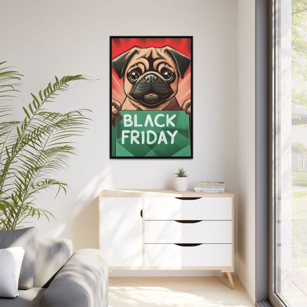 7814200732866647415_2048.jpeg Black Friday Dog With Bag Framed Canvas