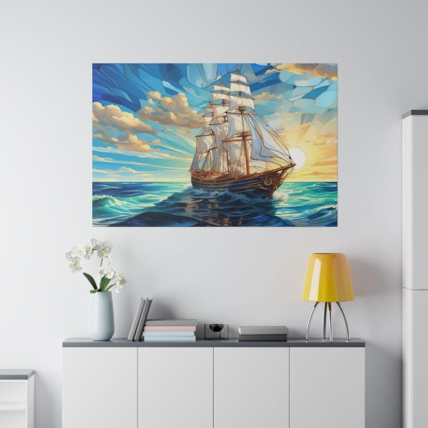 8019500157876103371_2048.jpeg Vintage Sail Ship Stained Glass Standard Canvas
