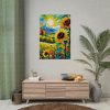 819919188012527838_2048.jpeg Colorful Autumn Sunflower Field Art Poster