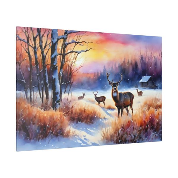 82227-4.jpg Winter Landscape Deer Standard Canvas