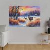 82227-6.jpg Winter Landscape Deer Standard Canvas