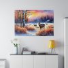 82227-7.jpg Winter Landscape Deer Standard Canvas