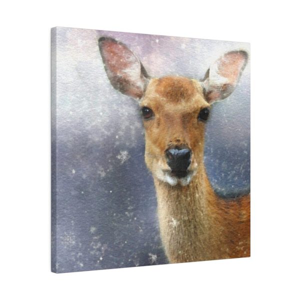 Deer Watercolor Painting Portrait Standard Canvas