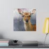 Deer Watercolor Painting Portrait Standard Canvas