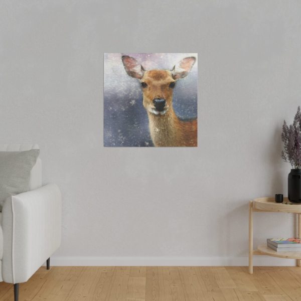 Deer Watercolor Painting Portrait Standard Canvas