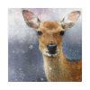 Deer Watercolor Painting Portrait Standard Canvas