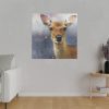 Deer Watercolor Painting Portrait Standard Canvas